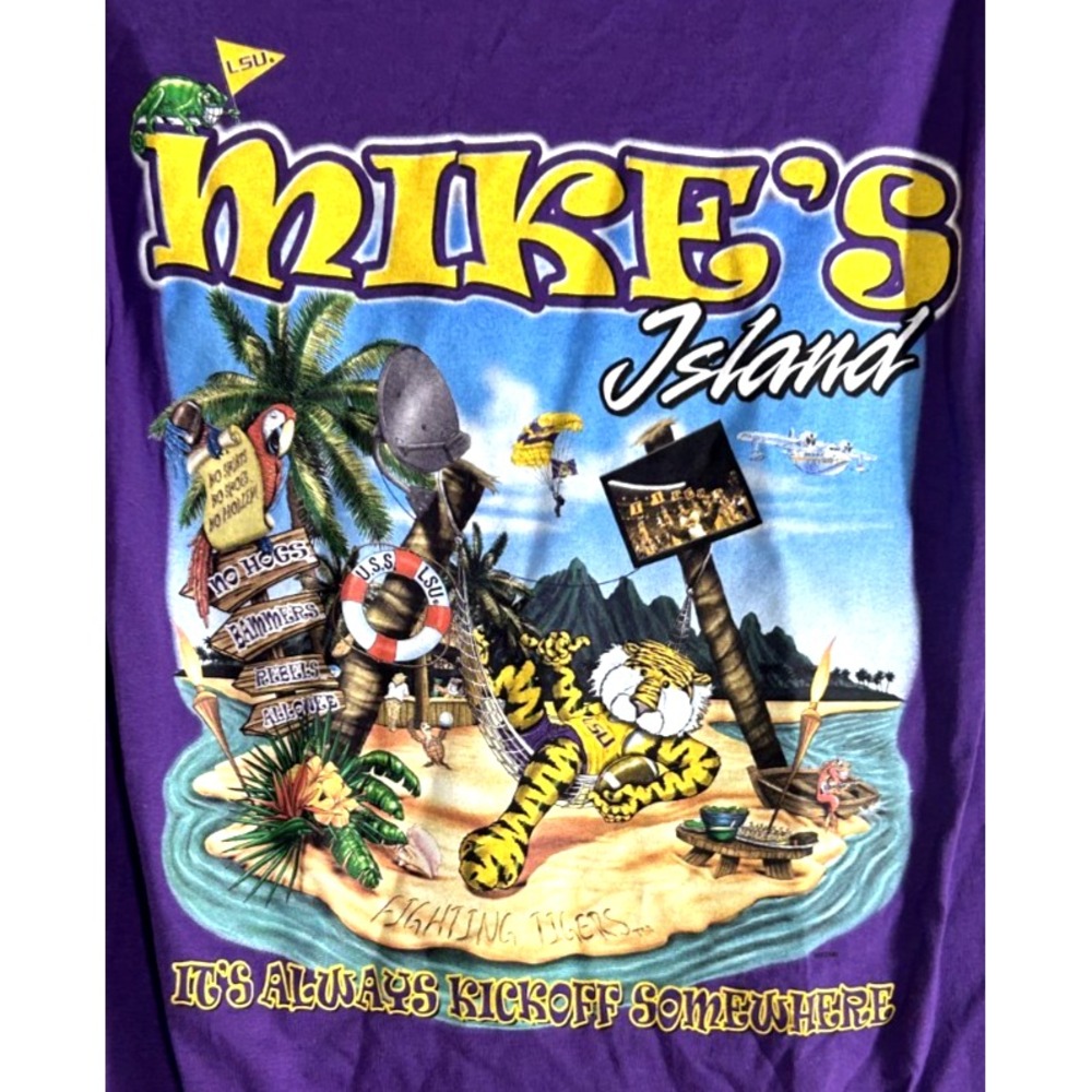 NWT All Conference LSU Tigers Mikes Island Graphic Tshirt Unisex Adult Kickoff S